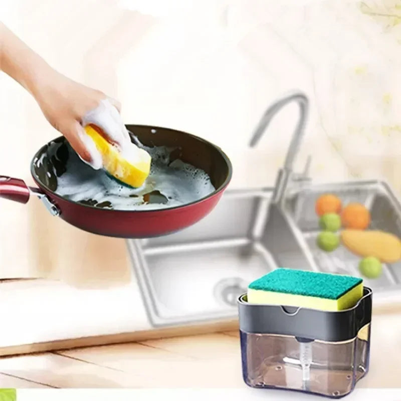 Dispensador de Detergente com Suporte para Esponja